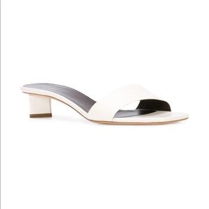 The Row White Leather Mule